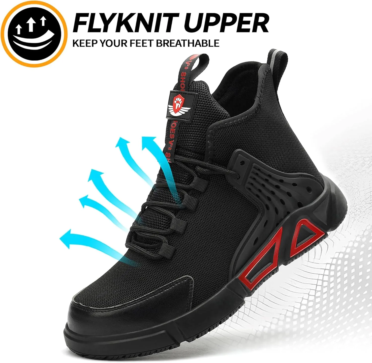 STEEL V's Men & Women Steel-Toe Work Shoes, Composite Toe, Lightweight, Breathable, Durable, Slip-Resistant, Arch Support, Oder Selector, Industrial Athlete, Zapatos de Seguridad para Hombres y Mujer