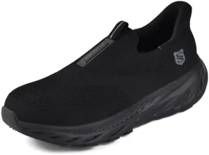 SUADEX Hands Free Slip On Steel Toe Shoes Indestructible Arch Support Steel Toe Sneakers Lightweight Work Safety Shoes Puncture Proof Composite Toe