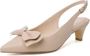 Susanny Slingback Heels for Women Stiletto Closed Pointed Toe Dress Shoes Heels Sexy Kitten Pumps Wedding Party Evening Prom Dance Ankle Strappy Shoes