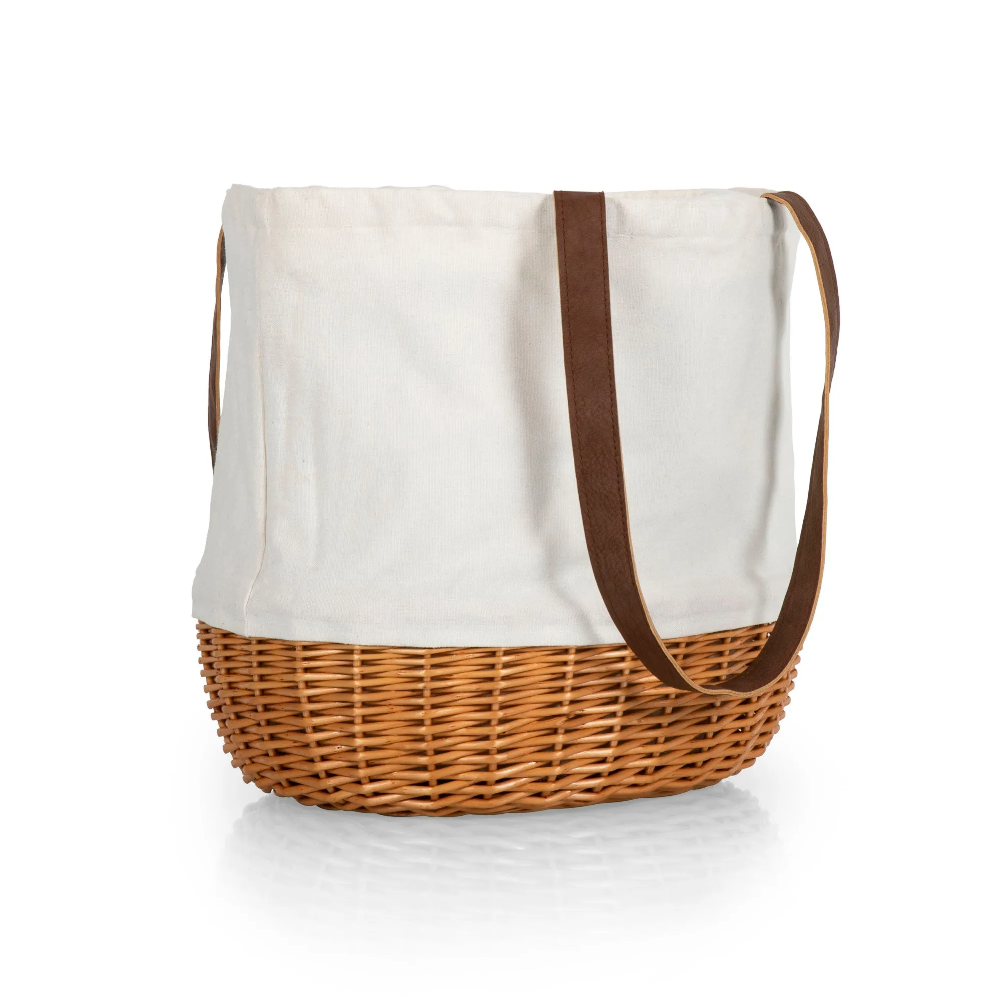 TCU Horned Frogs - Coronado Canvas and Willow Basket Tote