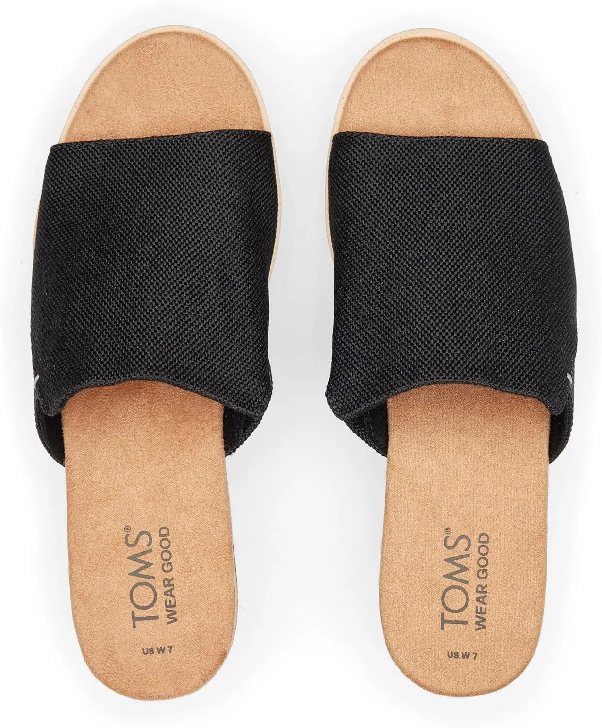 TOMS Womens Diana Platform Espadrille Casual Sandals Casual Mid Heel 2-3" - Black