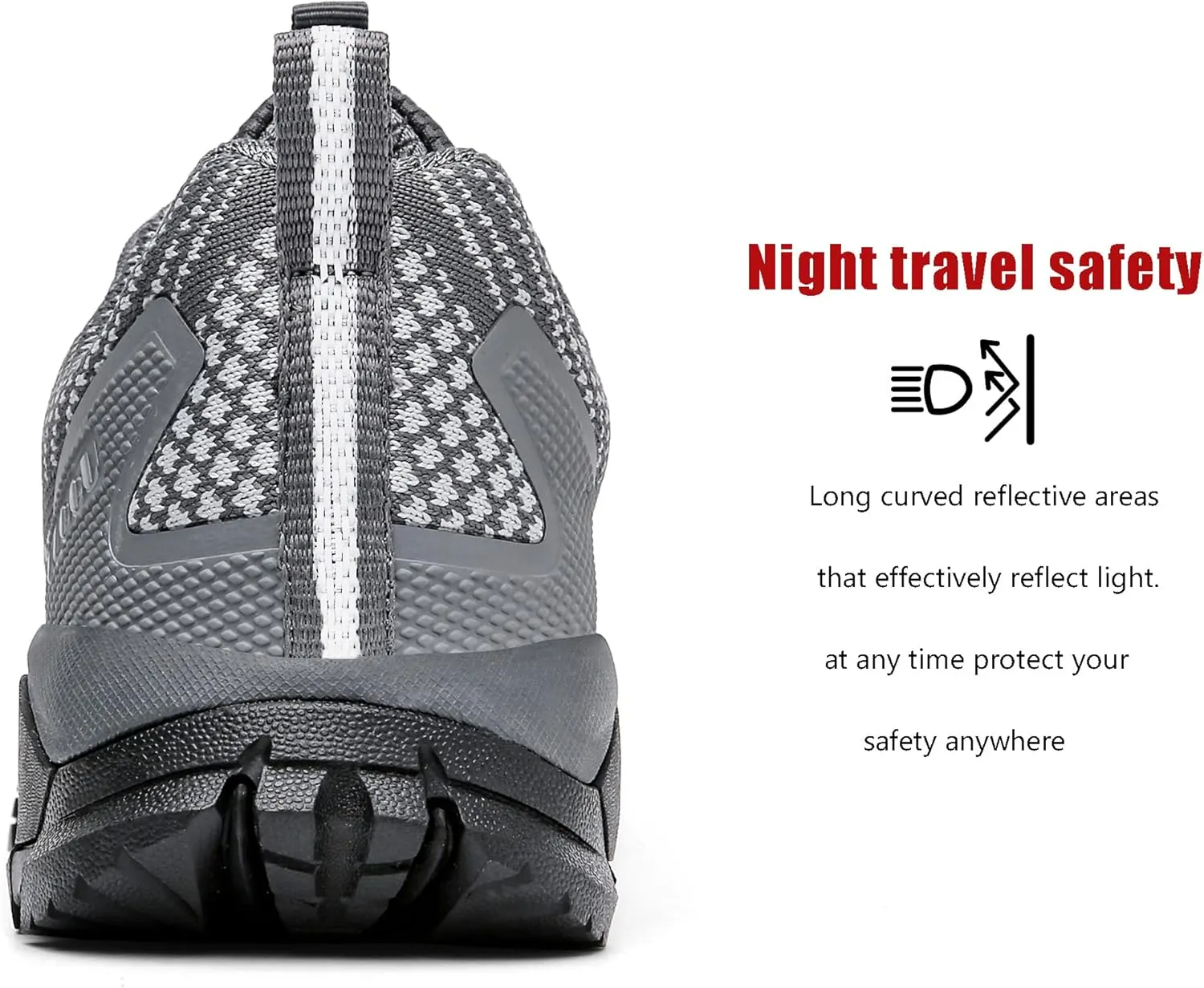ulogu Waterproof Hiking Shoes for Men Women Comfy Lightweight Non-Slip All Day Walking Work Sneakers 6-Month Warranty