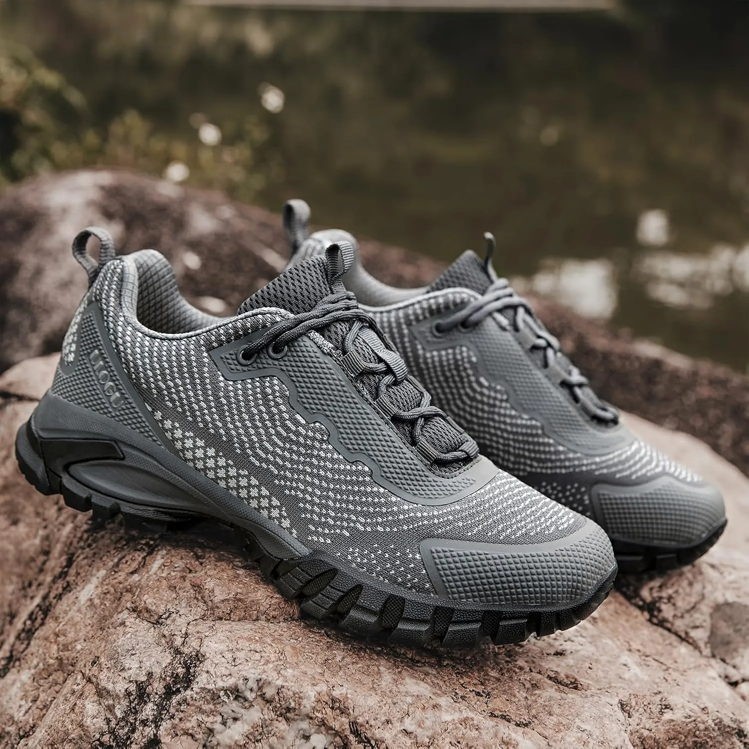 ulogu Waterproof Hiking Shoes for Men Women Comfy Lightweight Non-Slip All Day Walking Work Sneakers 6-Month Warranty