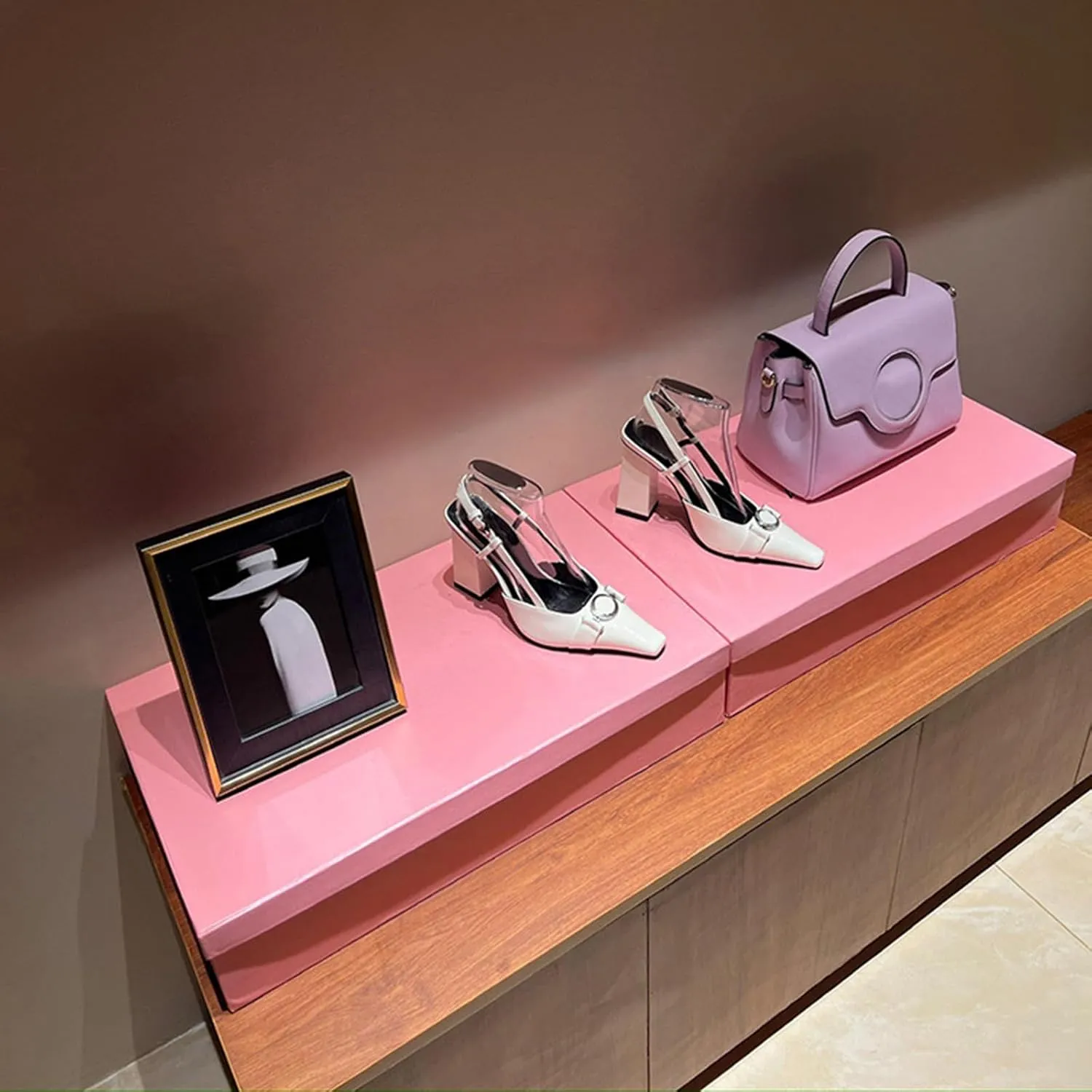 Vertundy Women Slingback High Heel Sandals Chunky Pumps Block Heel Closed Square Toe Buckle Pumps Wedding Dress Shoes Lady
