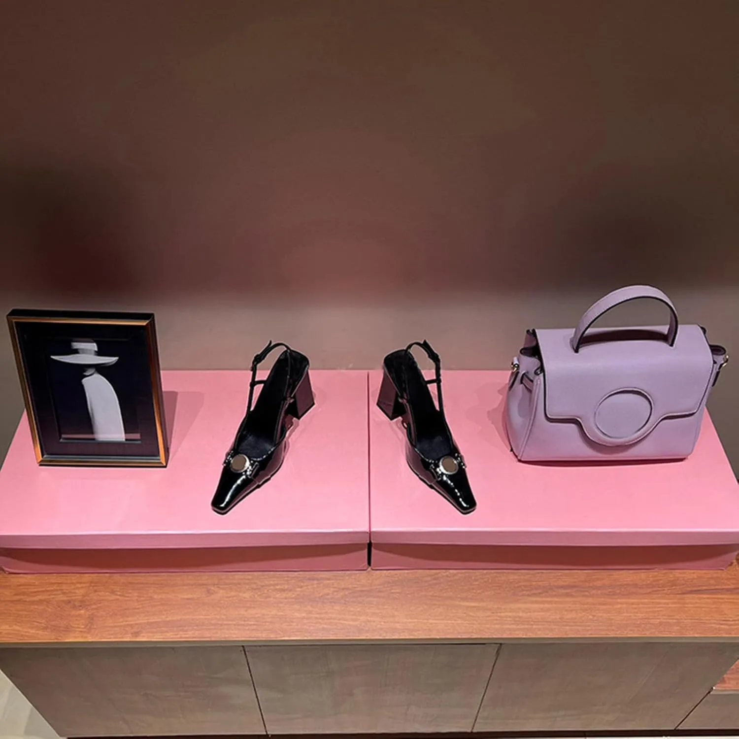 Vertundy Women Slingback High Heel Sandals Chunky Pumps Block Heel Closed Square Toe Buckle Pumps Wedding Dress Shoes Lady