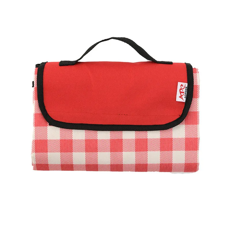 Waterproof Picnic Blanket - Red Grid