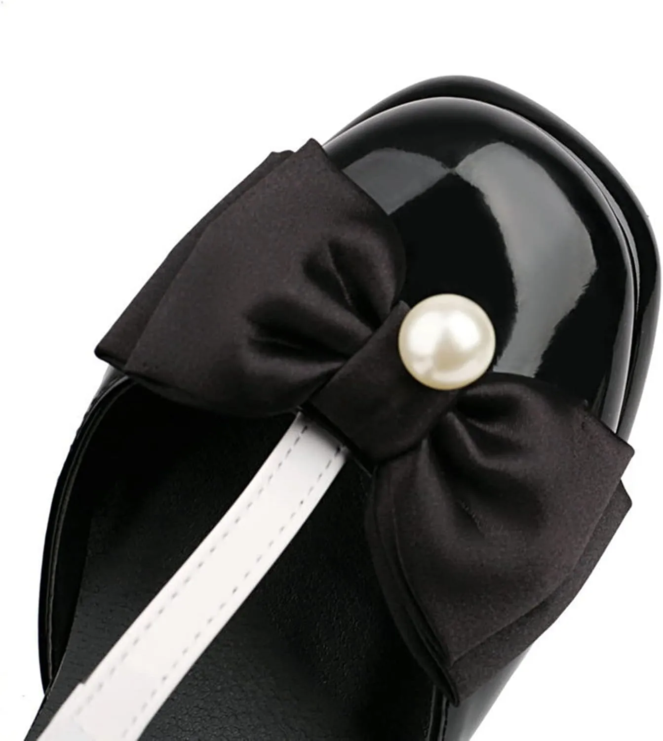 Women Closed Toe Sandals Platform Mary Jane Pumps T-Strap Bow Chunky Block Heel Fashion Dress Shoes