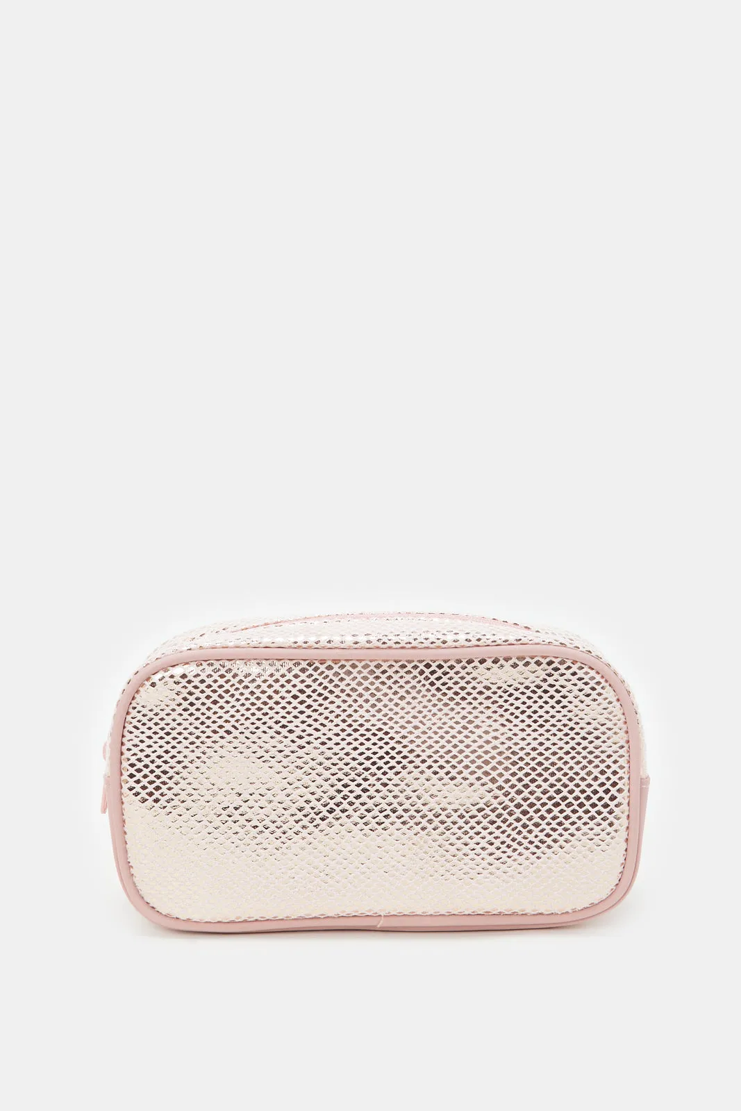 Women Pink Printed Cosmetic Pouch Set (4 Piece)