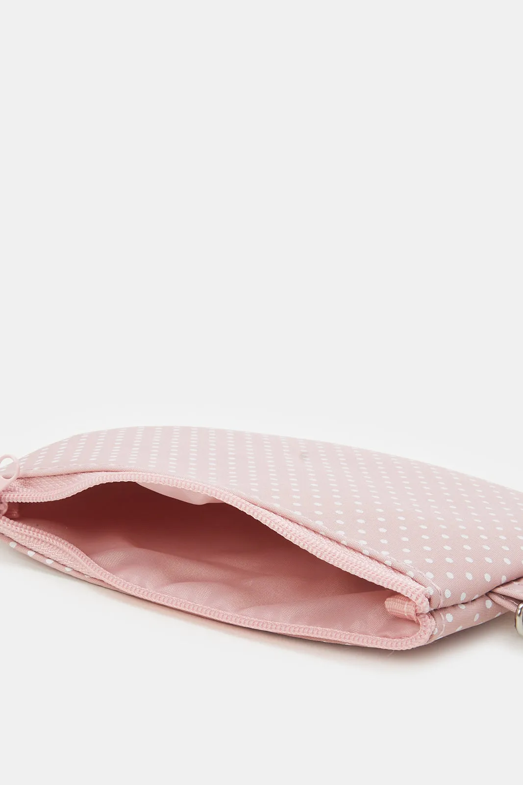 Women Pink Printed Cosmetic Pouch Set (4 Piece)