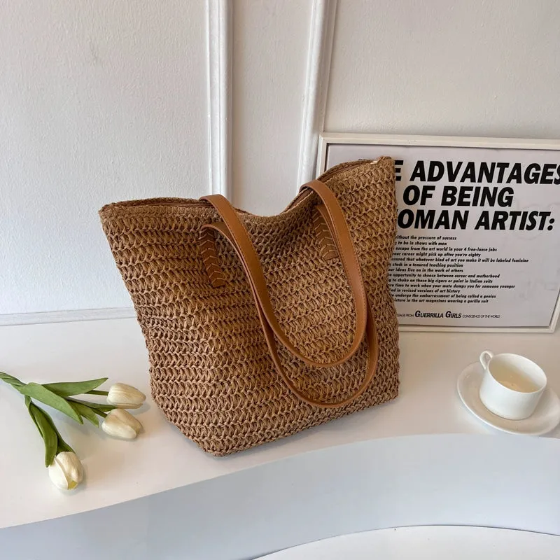 Women's Bag Spring and Summer Simplicity All-Match Super Hot Straw Woven Bag