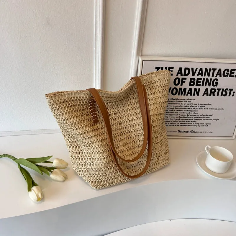 Women's Bag Spring and Summer Simplicity All-Match Super Hot Straw Woven Bag
