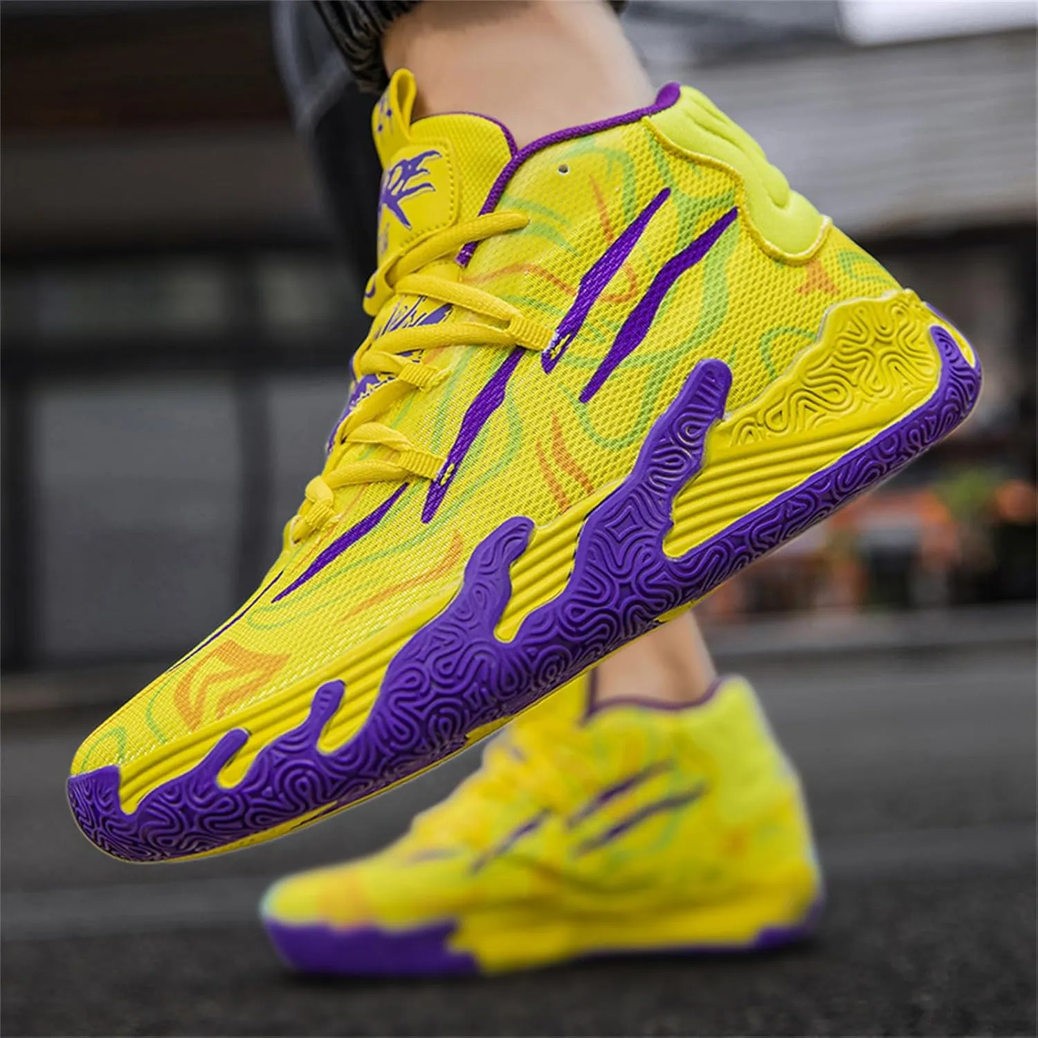 Womens Lightweight Lace Up High Top Fashion Basketball Shoes Soft Non-Slip Running Tennis Volleyball Sneakers Classic Sports Shoes