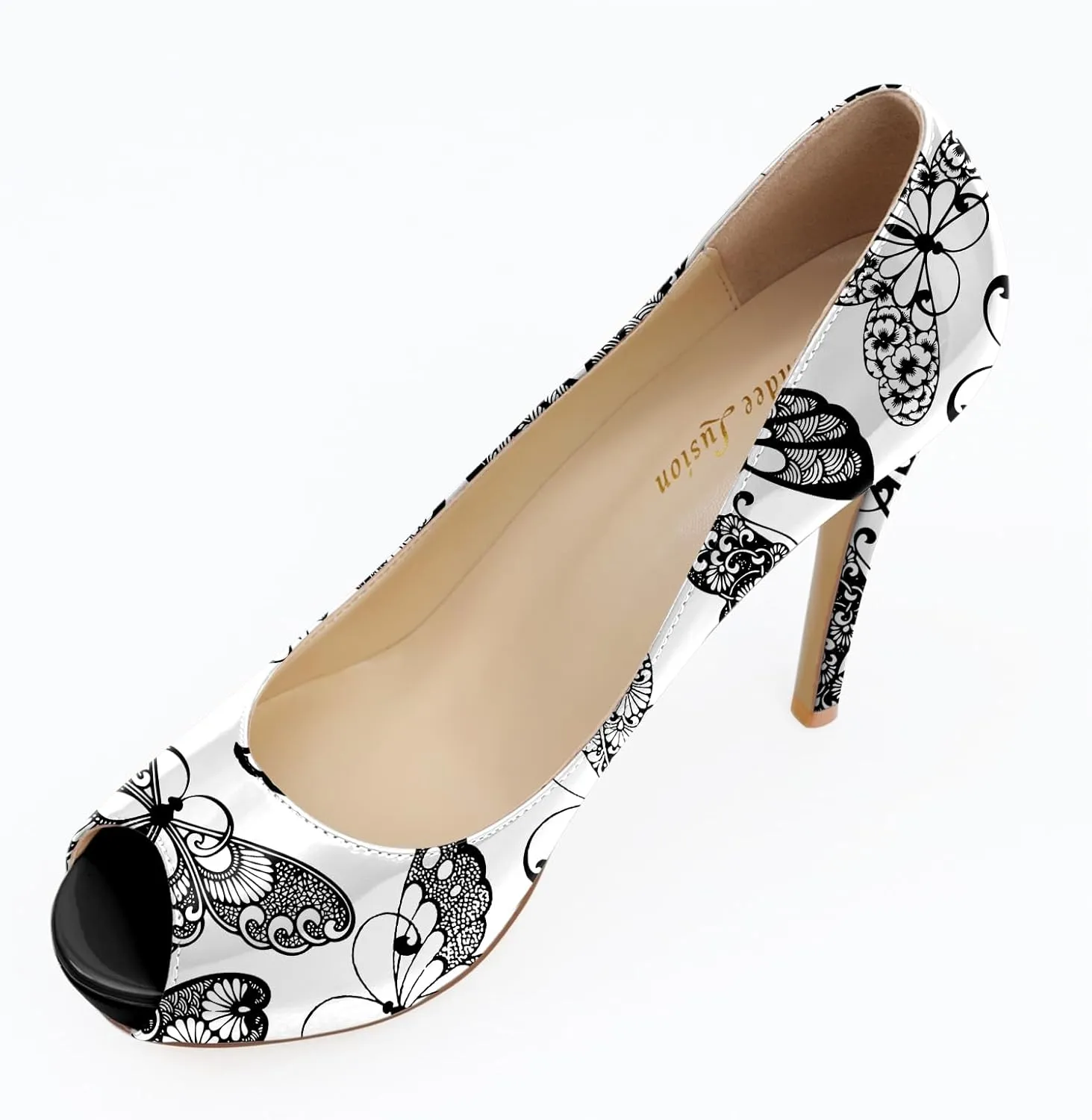 Womens Platform High Stiletto Sandals Heels Pumps Multicolor Floral Printed Peep Toe Sexy Shoes