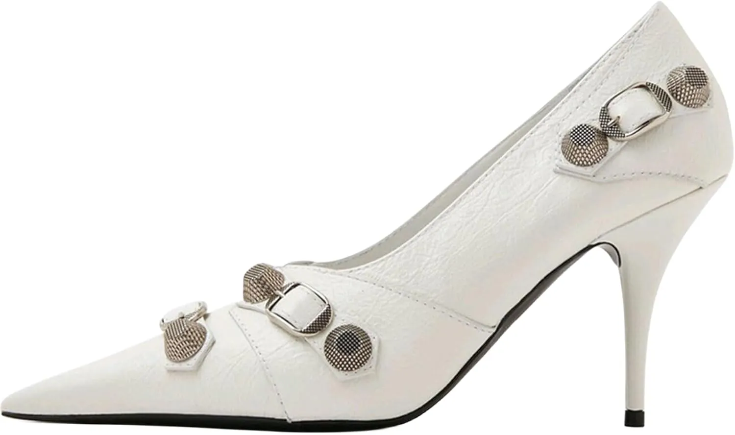 Women's Pointed Toe High Heel Pumps Slip On Stiletto Pumps Comfortable Closed Toe Kitten Heels Sandals for Women Studded Stiletto Dress Shoes Party Wedding Fashion Shoes