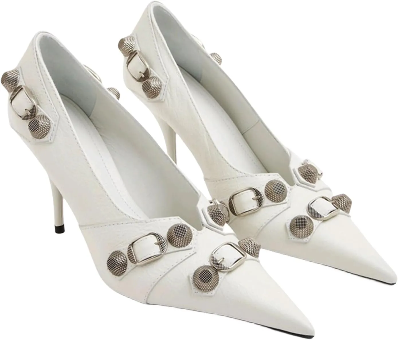 Women's Pointed Toe High Heel Pumps Slip On Stiletto Pumps Comfortable Closed Toe Kitten Heels Sandals for Women Studded Stiletto Dress Shoes Party Wedding Fashion Shoes
