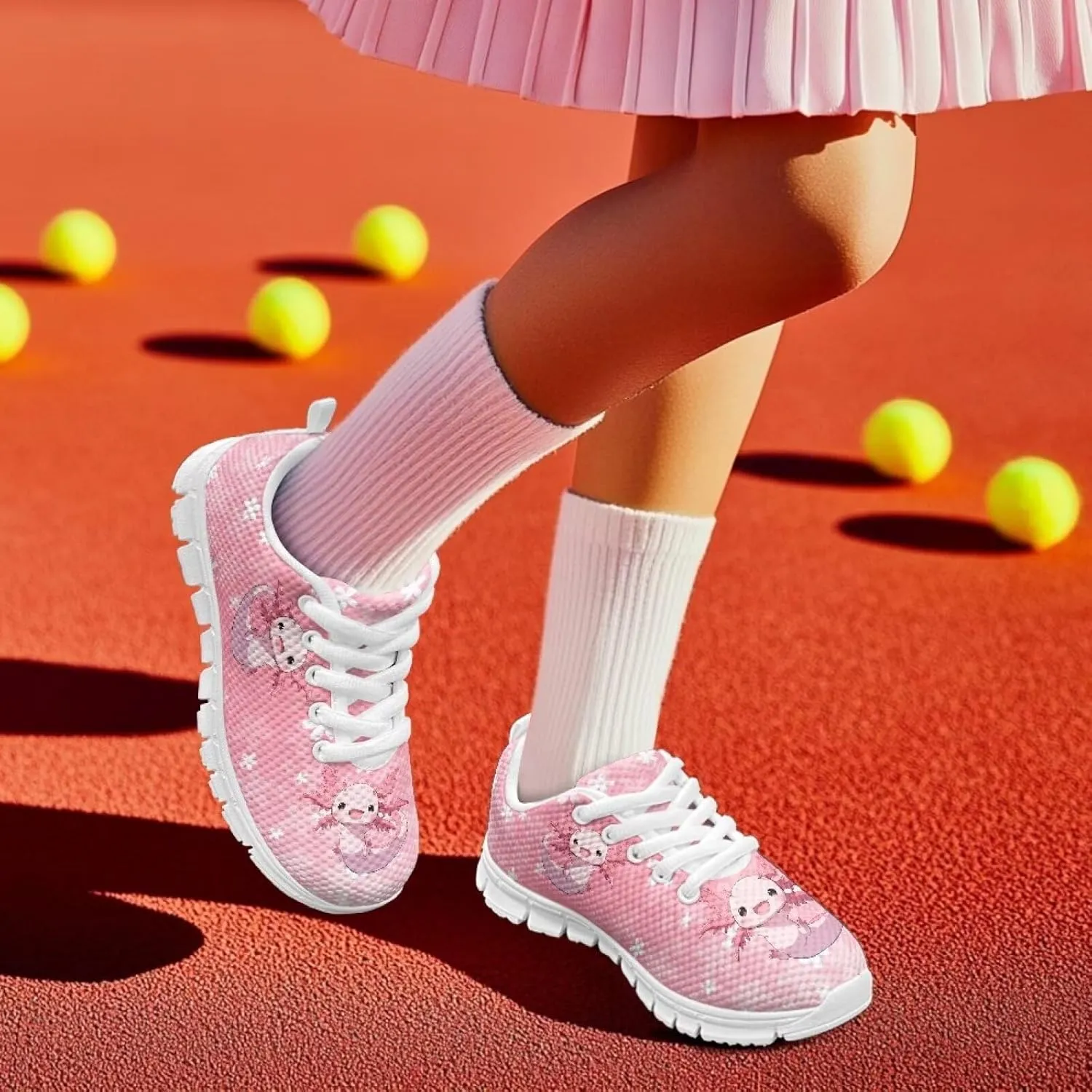Yzaoxia Little/Big Kids Tennis Shoes for Girls Breathable Mesh Sneakers Lightweight Running Shoes Size 11-3